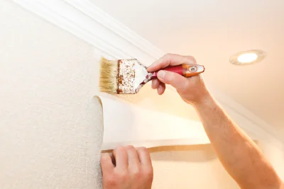 Pose de papier peint à Tigeaux — revêtements muraux et toiles de verre